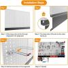 image:imageTORACK 109 PCS Pegboard Wall Organizer 4 ft Garage Metal Pegboard Utility Tool Storage Kit wToolboard Hooks amp Pegboard Hooks Accessories Wall Mounted Storage Bins amp ShelfGrey