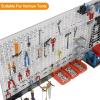 image:imageTORACK 109 PCS Pegboard Wall Organizer 4 ft Garage Metal Pegboard Utility Tool Storage Kit wToolboard Hooks amp Pegboard Hooks Accessories Wall Mounted Storage Bins amp ShelfGrey