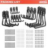 image:imageTORACK 15 PCS Garage Storage System Hooks Shelving Hooks for Keyhole Shelving Units Wall Mount Utility Hooks for Tools Ladders Cords Folding Chairs Shovels and RakesBlackBlack