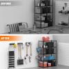 image:imageTORACK 15 PCS Garage Storage System Hooks Shelving Hooks for Keyhole Shelving Units Wall Mount Utility Hooks for Tools Ladders Cords Folding Chairs Shovels and RakesBlackOrangeBlack
