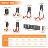 image:imageTORACK 15 PCS Garage Storage System Hooks Shelving Hooks for Keyhole Shelving Units Wall Mount Utility Hooks for Tools Ladders Cords Folding Chairs Shovels and RakesBlackOrangeBlack