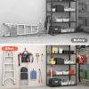 image:imageTORACK 15 PCS Garage Storage System Hooks Shelving Hooks for Keyhole Shelving Units Wall Mount Utility Hooks for Tools Ladders Cords Folding Chairs Shovels and RakesBlackOrange
