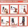 image:imageTORACK 15 PCS Garage Storage System Hooks Shelving Hooks for Keyhole Shelving Units Wall Mount Utility Hooks for Tools Ladders Cords Folding Chairs Shovels and RakesBlackOrange