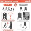 image:imageTORACK 15 PCS Garage Storage System Hooks Shelving Hooks for Keyhole Shelving Units Wall Mount Utility Hooks for Tools Ladders Cords Folding Chairs Shovels and RakesBlackBlack