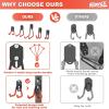 image:imageTORACK 15 PCS Garage Storage System Hooks Shelving Hooks for Keyhole Shelving Units Wall Mount Utility Hooks for Tools Ladders Cords Folding Chairs Shovels and RakesBlackOrange