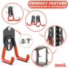image:imageTORACK 15 PCS Garage Storage System Hooks Shelving Hooks for Keyhole Shelving Units Wall Mount Utility Hooks for Tools Ladders Cords Folding Chairs Shovels and RakesBlackOrange