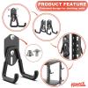 image:imageTORACK 15 PCS Garage Storage System Hooks Shelving Hooks for Keyhole Shelving Units Wall Mount Utility Hooks for Tools Ladders Cords Folding Chairs Shovels and RakesBlackBlack