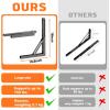 image:imageTORACK 24 Folding Shelf Brackets Heavy Duty Shelf Bracket Wall Mounted Triangle Hinges for Shelves Collapsible Table Brackets Workbench Supports for Garage1 Pair16 Inch