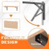 image:imageTORACK 24 Folding Shelf Brackets Heavy Duty Shelf Bracket Wall Mounted Triangle Hinges for Shelves Collapsible Table Brackets Workbench Supports for Garage1 Pair16 Inch