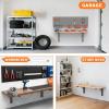 image:imageTORACK 24 Folding Shelf Brackets Heavy Duty Shelf Bracket Wall Mounted Triangle Hinges for Shelves Collapsible Table Brackets Workbench Supports for Garage1 Pair16 Inch