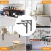 image:imageTORACK 24 Folding Shelf Brackets Heavy Duty Shelf Bracket Wall Mounted Triangle Hinges for Shelves Collapsible Table Brackets Workbench Supports for Garage1 Pair24 Inch
