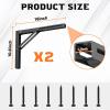 image:imageTORACK 24 Folding Shelf Brackets Heavy Duty Shelf Bracket Wall Mounted Triangle Hinges for Shelves Collapsible Table Brackets Workbench Supports for Garage1 Pair16 Inch