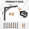 image:imageTORACK 24 Folding Shelf Brackets Heavy Duty Shelf Bracket Wall Mounted Triangle Hinges for Shelves Collapsible Table Brackets Workbench Supports for Garage1 Pair18 Inch