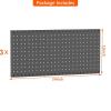 image:imageTORACK 2Pack 12x24 inch Metal Pegboard Panels for Garage Wall Tool Storage Pegboard for Workbench Workshop Tools Organizer Peg Board for PegsGrey12x24 in
