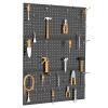 image:imageTORACK 2Pack 12x24 inch Metal Pegboard Panels for Garage Wall Tool Storage Pegboard for Workbench Workshop Tools Organizer Peg Board for PegsGrey12x24 in