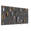 image:imageTORACK 2Pack 12x24 inch Metal Pegboard Panels for Garage Wall Tool Storage Pegboard for Workbench Workshop Tools Organizer Peg Board for PegsGrey12x24 in