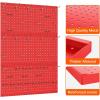 image:imageTORACK 3 PCS Metal Pegboard Panels for Wall Garage Utility Tools Storage Pegboard for Workbench Shop Modular Peg Board Tool Organizer BoardsPack of 3 BlackRed