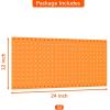 image:imageTORACK 3 PCS Metal Pegboard Panels for Wall Garage Utility Tools Storage Pegboard for Workbench Shop Modular Peg Board Tool Organizer BoardsPack of 3 BlackOrange