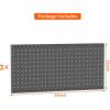 image:imageTORACK 3 PCS Metal Pegboard Panels for Wall Garage Utility Tools Storage Pegboard for Workbench Shop Modular Peg Board Tool Organizer BoardsPack of 3 BlackBlack