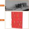 image:imageTORACK 3 PCS Metal Pegboard Panels for Wall Garage Utility Tools Storage Pegboard for Workbench Shop Modular Peg Board Tool Organizer BoardsPack of 3 BlackRed