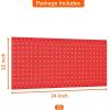 image:imageTORACK 3 PCS Metal Pegboard Panels for Wall Garage Utility Tools Storage Pegboard for Workbench Shop Modular Peg Board Tool Organizer BoardsPack of 3 BlackRed