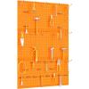 image:imageTORACK 3 PCS Metal Pegboard Panels for Wall Garage Utility Tools Storage Pegboard for Workbench Shop Modular Peg Board Tool Organizer BoardsPack of 3 BlackOrange