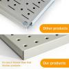 image:imageTORACK 97pcs Garage Storage 48x24 inch Pegboard Wall Organizer Metal Pegboard with Hooks Garage Storage Bins Utility Tool Board Panel Tool Organizer Silver