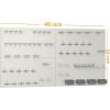 image:imageTORACK 97pcs Garage Storage 48x24 inch Pegboard Wall Organizer Metal Pegboard with Hooks Garage Storage Bins Utility Tool Board Panel Tool Organizer Silver