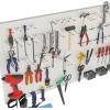 image:imageTORACK 97pcs Garage Storage 48x24 inch Pegboard Wall Organizer Metal Pegboard with Hooks Garage Storage Bins Utility Tool Board Panel Tool Organizer Silver