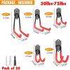 image:imageTORACK Garage Hooks Heavy Duty 15 Pack Wall Mount Steel Utility HooksampHangers AntiSlip Rubber Coated Garage Storage Organizer for Garden Tools Power Tools Ladders Brooms Bikes Bulk ItemsPack of 15