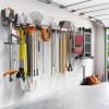 image:imageTORACK Garden Tool Organizer Wall Mount Garage Folding Chair Storage Rack Tools Rack for Shovels Rakes Broom Ladders Hooks for Keyhole Style Shelving Unit3 panels with 8 hooks