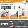 image:imageTORACK Garden Tool Organizer Wall Mount Garage Folding Chair Storage Rack Tools Rack for Shovels Rakes Broom Ladders Hooks for Keyhole Style Shelving Unit3 panels with 8 hooks