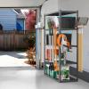 image:imageTORACK Garden Tool Organizer Wall Mount Garage Folding Chair Storage Rack Tools Rack for Shovels Rakes Broom Ladders Hooks for Keyhole Style Shelving Unit4 panels with 10 hooks