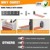 image:imageTORACK Garden Tool Organizer Wall Mount Garage Folding Chair Storage Rack Tools Rack for Shovels Rakes Broom Ladders Hooks for Keyhole Style Shelving Unit4 panels with 10 hooks