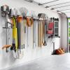 image:imageTORACK Garden Tool Organizer Wall Mount Garage Folding Chair Storage Rack Tools Rack for Shovels Rakes Broom Ladders Hooks for Keyhole Style Shelving Unit4 panels with 10 hooks
