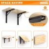 image:imageTORACK Heavy Duty Wall Mounted Folding Workbench SpaceSaving Collapsible Wall TableDesk for Garage Workshop Holds Up to 550 lbsBoard Size 4725 x 2275 in32x18 inch