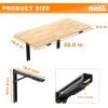 image:imageTORACK Heavy Duty Wall Mounted Folding Workbench SpaceSaving Collapsible Wall TableDesk for Garage Workshop Holds Up to 550 lbsBoard Size 4725 x 2275 in32x18 inch