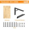 image:imageTORACK Heavy Duty Wall Mounted Folding Workbench SpaceSaving Collapsible Wall TableDesk for Garage Workshop Holds Up to 550 lbsBoard Size 4725 x 2275 in315x1575 Inch