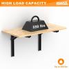 image:imageTORACK Heavy Duty Wall Mounted Folding Workbench SpaceSaving Collapsible Wall TableDesk for Garage Workshop Holds Up to 550 lbsBoard Size 4725 x 2275 in32x18 inch