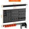 image:imageTORACK Pegboard Wall Organizer 4 ft Garage Metal Pegboard Tool Organizer System Tools Storage Peg Board Kit with Hooks and Accessories Wall Mounted Storage Bins Overhead ShelvesBlack