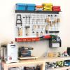 image:imageTORACK Pegboard Wall Organizer 4 ft Garage Metal Pegboard Tool Organizer System Tools Storage Peg Board Kit with Hooks and Accessories Wall Mounted Storage Bins Overhead ShelvesGrey
