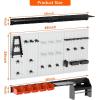 image:imageTORACK Pegboard Wall Organizer 4 ft Garage Metal Pegboard Tool Organizer System Tools Storage Peg Board Kit with Hooks and Accessories Wall Mounted Storage Bins Overhead ShelvesGrey