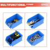 image:imageTORACK WallMounted Storage Bins 16 Plastic Bins for Tools Organization in Garage Craft Room and Shop4Pack BlueBlueblack