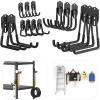 image:imageTORACK 15 PCS Garage Storage System Hooks Shelving Hooks for Keyhole Shelving Units Wall Mount Utility Hooks for Tools Ladders Cords Folding Chairs Shovels and RakesBlackBlack