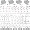image:imageTORACK 188 PCS Pegboard Accessories Kit with Hooks Bins and Peg Locks Pegboard Hook for 14 Pegboards Tool Organizer for Garage Workshop Craft Room