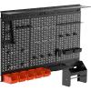 image:imageTORACK Pegboard Wall Organizer 4 ft Garage Metal Pegboard Tool Organizer System Tools Storage Peg Board Kit with Hooks and Accessories Wall Mounted Storage Bins Overhead ShelvesBlack