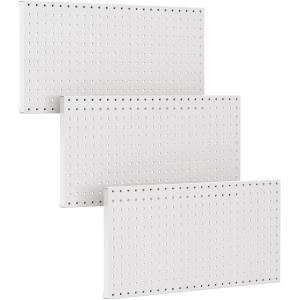 image:imageTORACK 3 PCS Metal Pegboard Panels for Wall Garage Utility Tools Storage Pegboard for Workbench Shop Modular Peg Board Tool Organizer BoardsPack of 3 BlackGray