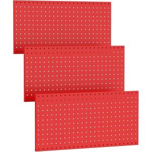 image:imageTORACK 3 PCS Metal Pegboard Panels for Wall Garage Utility Tools Storage Pegboard for Workbench Shop Modular Peg Board Tool Organizer BoardsPack of 3 BlackRed