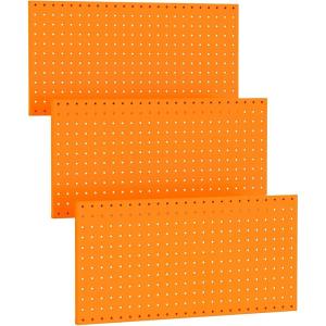image:imageTORACK 3 PCS Metal Pegboard Panels for Wall Garage Utility Tools Storage Pegboard for Workbench Shop Modular Peg Board Tool Organizer BoardsPack of 3 BlackOrange