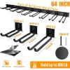 image:imageTORACK Garage Storage Organizer Systems Wall Mount Overhead shelving 48 inch Heavy Duty Steel Tool Racks 6Pack 12 Double Hooks 48 inch by 7 inch Floating Shelves up to 1200IbsMetal Rack